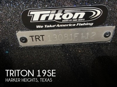 2012 Triton 19SE Used