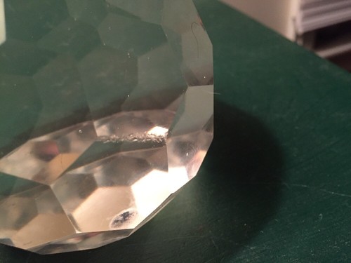 Large Multi Faceted Art Glass Paperweight Globe Shape 4