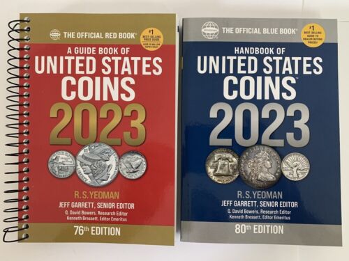 2023 Red Book Price Guide, Spiral and 2023 Blue Book, Handbook of U.S. Coins