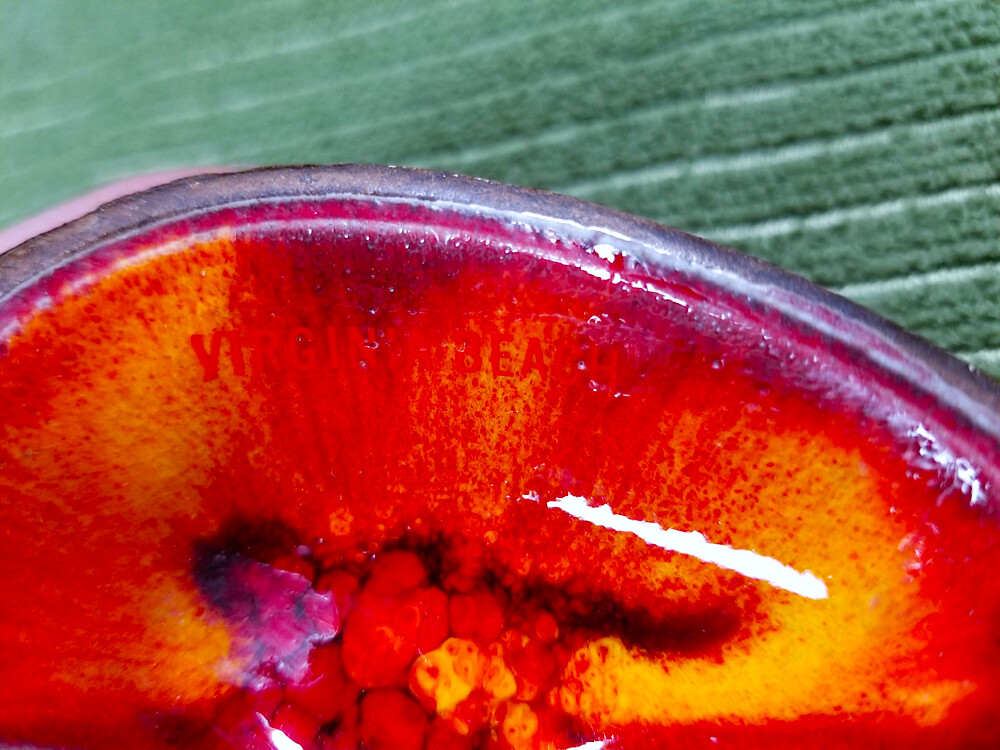 Vintage 1962 TREASURE CRAFT Half Apple Shaped Dish - #42 - Virginia Beach VA