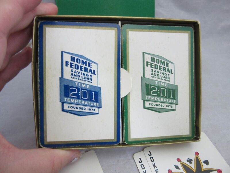Advertising playing cards. Home Federal Savings & Loan