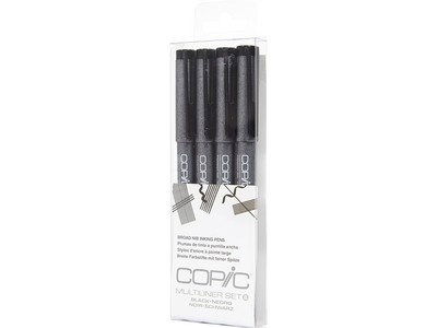 Copic Multiliner BLACK Inking Pen Set SELECT SET AUTHORIZED COPIC DEALER