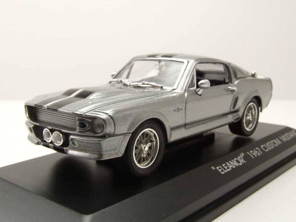 Ford Shelby Mustang GT 500 1967 silbergrau Eleanor Modellauto 1:43 Greenlight