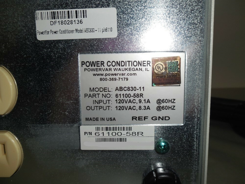 Ametek Powervar 8.3 Power Conditioner, ABC830-11, 61100-58R, 120V, 8.3A