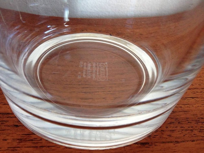 Anne Nilsson Bladet Clear Glass Vase 20cm Rare Retired