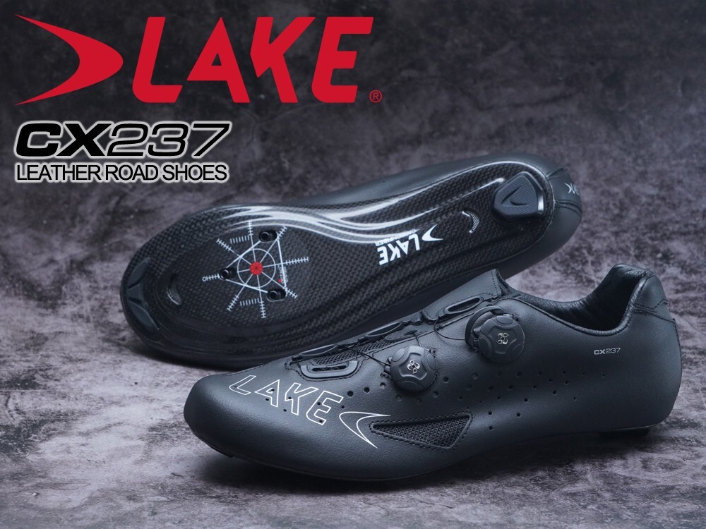 LAKE CX237 牛革 40.5 wide Lake CX 237 Wide Cycling Shoe