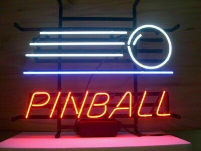 17''x14'' Pinball Game Room Neon Light Lamp Sign Visual Real Glass Artwork MM604