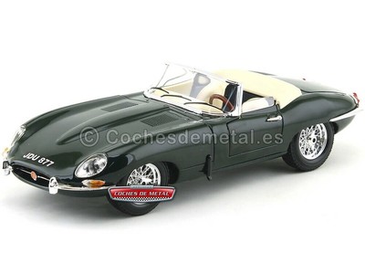 1961 Jaguar Type E Cabriolet Verde 1:18 Bburago 12046