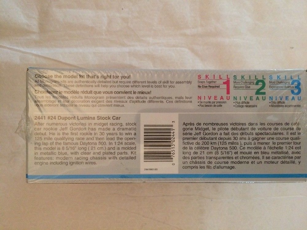 Monogram Dupont LUMINA Model Car Kit #2441 NASCAR Jeff Gordon SEALED Ships FREE