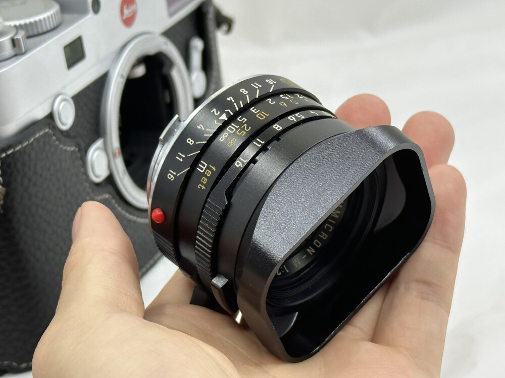 Black Metal Lens Hood with Cover for Leica E39 Summicron