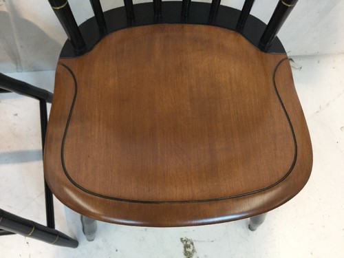 Hitchcock Chair Co Black Harvest 412 6 Side Chairs Used Hitchcock