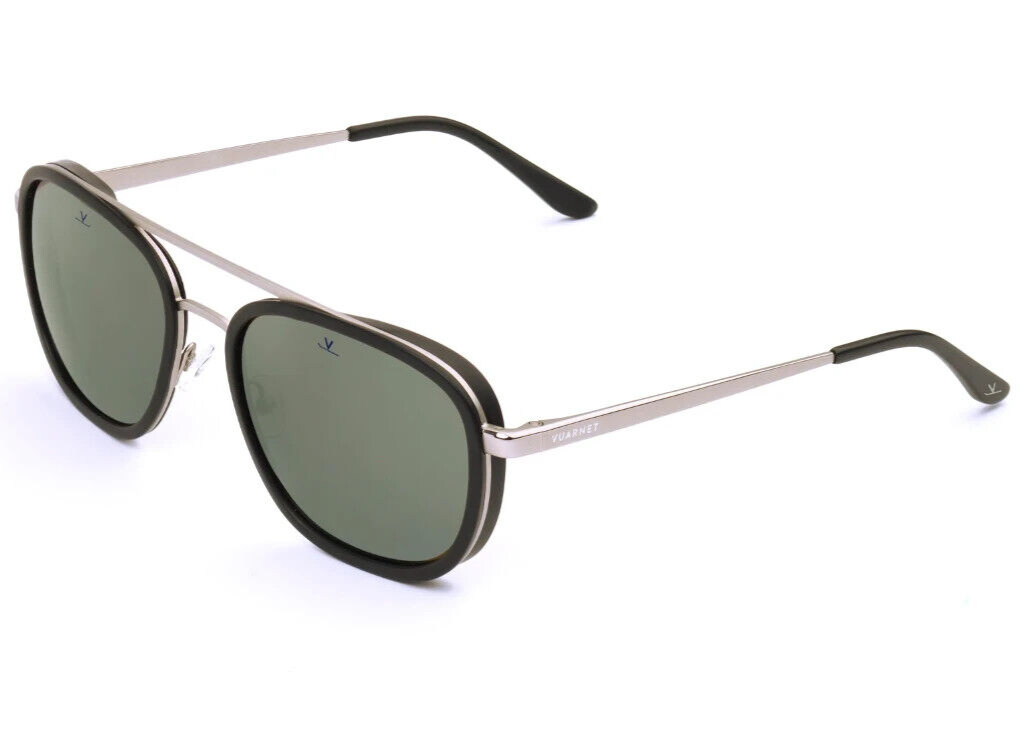 Pre-owned Vuarnet Sunglasses Vl210700021622 Vl2107 Edge 2107 Black/silv. + Grey Polar Plzd In Gray