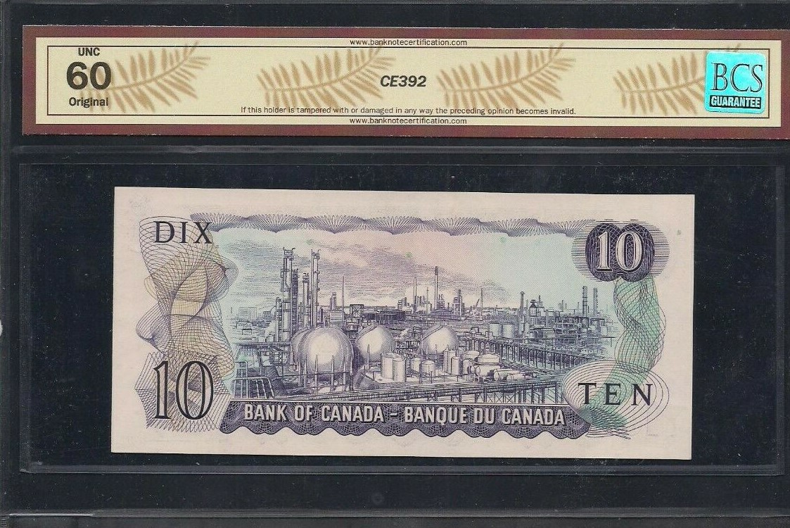 BC-49a 1971 $10 DA 0000524 Low Serial Number BCS Unc-60 Original