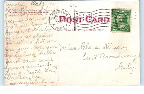 Carnegie Library Newton Kansas 1911 -Postcard