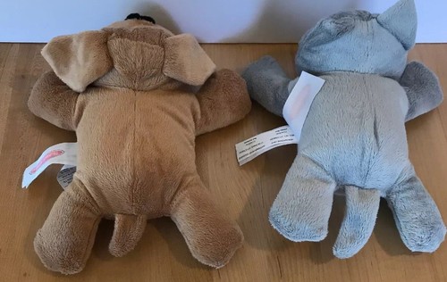 Melissa & Doug Plush Lot of 2 Gray Cat Brown Dog Stuffed Animals Toys Pet Vet