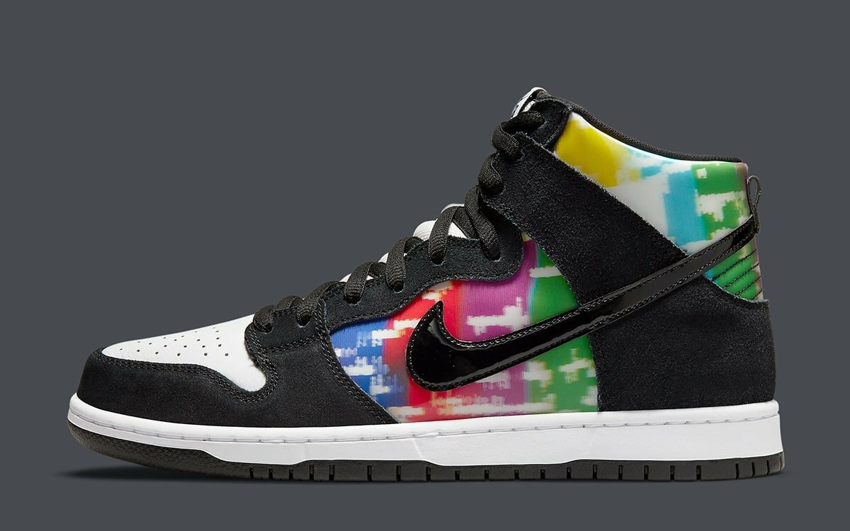 

NIKE SB DUNK HIGH PRO TEST PATTERN CZ2253-100 Кроссовки мужские US6-12, Multicolor, Nike Sb Dunk High