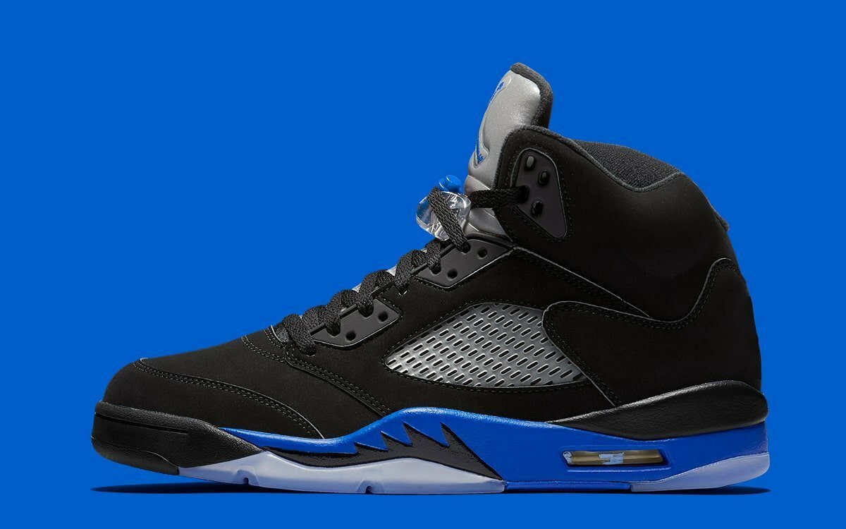 

Мужские кроссовки Nike Air Jordan 5 Retro Racer Blue CT4838-004 US6-12, Черный, Air Jordan 5