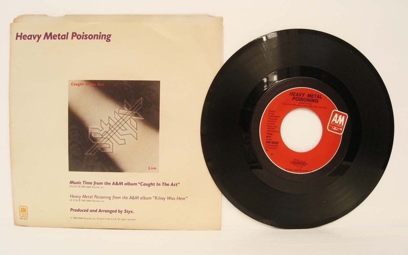 STYX Music Time 7” Picture Sleeve Music Time b/w Heavy Metal Poisoning