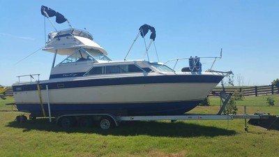 1983 29' Chris Craft Catalina 290 TWIN MerCruiser 230 Aluminum Trailer low hours