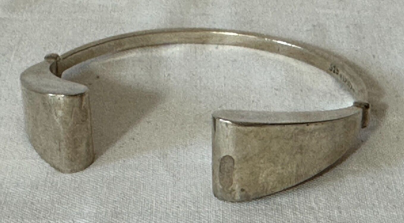 Modernist 925 Sterling Silver TAXCO MEXICO CUFF BRACELET