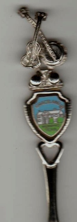 Graceland Memphis Tennessee Quitar Banjo Souvenir Spoon Home Elvis Mansion Chata