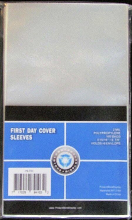 CSP 1000 New PSD First Day Cover Sleeves 3 15/16"x6 7/8" #6 Env
