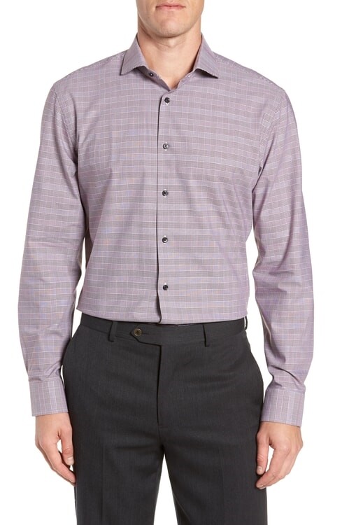 NORDSTROM MEN'S SHOP 154253 Traditional Fit Dress Shirt Sz. 17 1/2 x 32/33