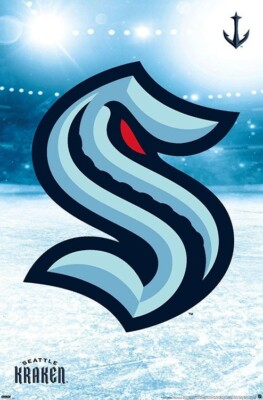 SEATTLE KRAKEN Official NHL Hockey Team Logo Design 22x34 Wall POSTER