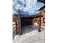 Gorgeous modern gazebo all wooden with many of features to pick from