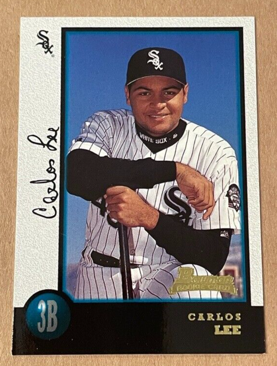 1998 Bowman Carlos Lee #428 Rookie Card RC Chicago White Sox. rookie card picture