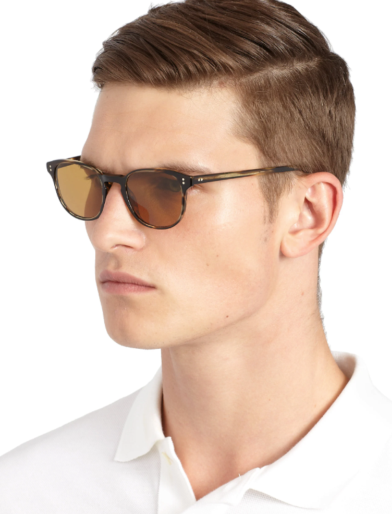 Pre-owned Oliver Peoples Fairmont 49mm Sun In Black/persimmon Msrp$546 Mcconaughey's Fav In Orange