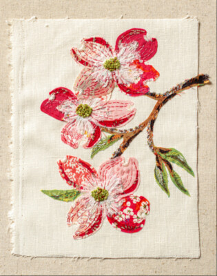 NEW Wattle Loop Handmade Hand Stitching Unique Material Dogwood Flower Craft Kit