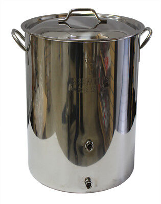 Brewer's Best 8 Gallon Stainless Steel Homebrewing Kettle - With Two Ports