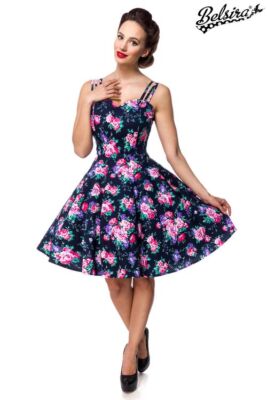 Vestito Vintage Anni 50 Cotone Donna PinUp Retro Gonna Svasata Belsira 50309
