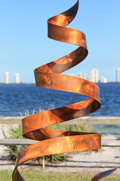 Copper Freestanding Abstract Metal Sculpture Indoor Outdoor Yard/Home