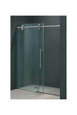 72 in. Frameless Clear Glass Shower Door w Chrome Hardware [ID 81402]