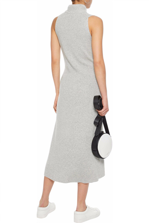 Pre-owned Rag & Bone $525  Ace Gray Cashmere Mock Neck Sweater Dress Size S, M