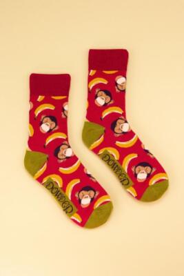 Powder Men´s Cheeky Monkey Socks, Fuchsia, MSOC74 