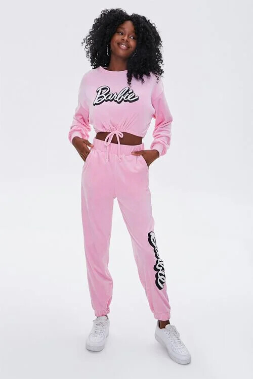 Forever 21 Tracksuits Forever 21 Barbie Collection Pink Velour