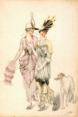 Set of TWO 4x6 Goodwood Races 1920's Flappers Handmade Cotton Fabric Blocks