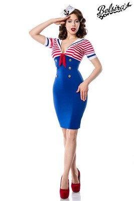 Vestito Donna PinUp Anni 50 Costume Marinaia Vintage Retrò 50003