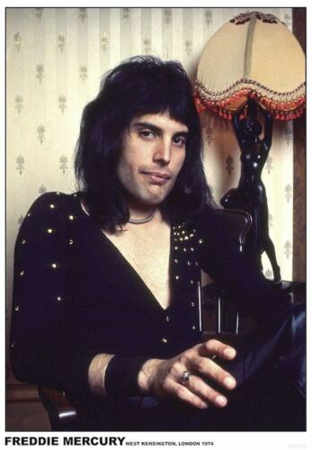 FREDDIE MERCURY IN LONDON IN 1974 POSTER NEW FREE SHIPPING 24x33