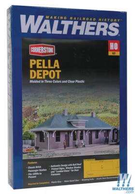Walthers 933-4054 Pella Depot Kit HO Scale Train