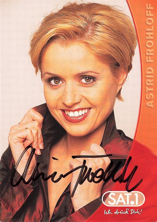 913590) Moderatoren Autogrammkarte - Astrid Frohloff, Sat 1