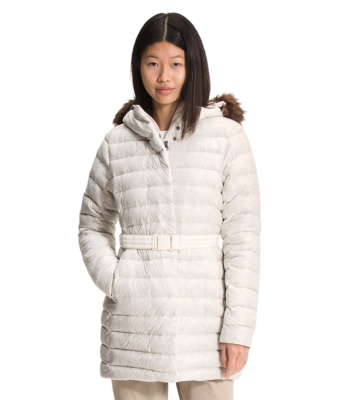 Womens belted parka coat sales