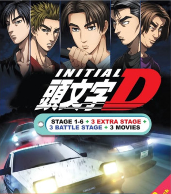 DVD Anime INITIAL D COMPLETE Stage 1-6 +3 Movie +3 Extra Stage +3 Battle +CD OST
