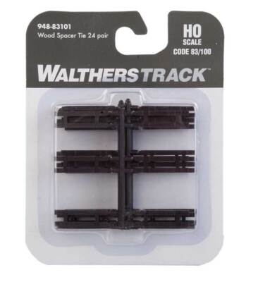 WalthersTrack HO Wood Spacer Ties for Code 83 or Code 100 Track -- 24 Pairs - 94