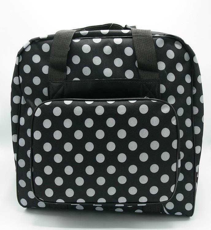 Overlocktasche XL dotty schwarz - Ausverkauf Restposten