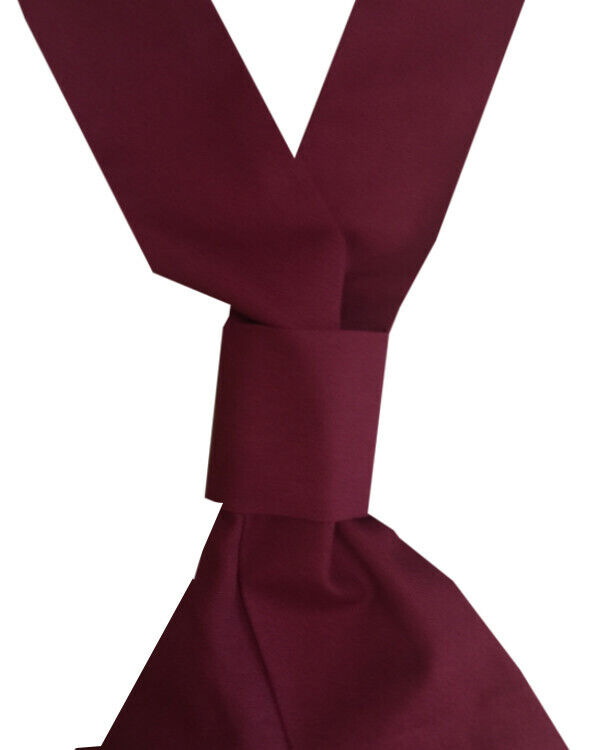 Pre-Knot Burgundy color chef necktie, kitchen chef necktie, restaurant necktie