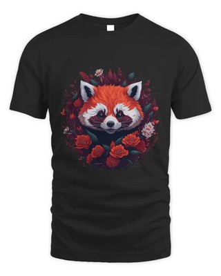 Cute Red Panda Flowers Graphic Animal Red Panda Lover